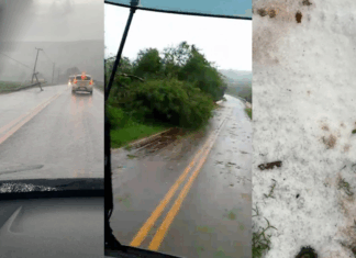 Temporais com ventos fortes e granizos causam estragos no Paraná