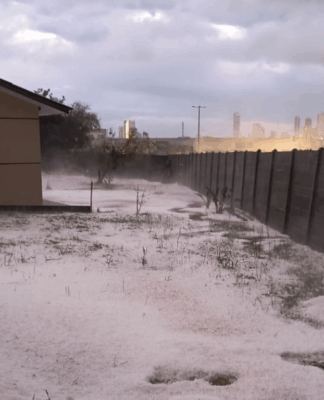 Queda de granizo deixa estragos e 6 mil moradores são afetados em Ponta Grossa