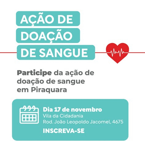 Nova data para Doação de Sangue em Piraquara!
