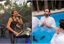 Do “Risca Faca” para as águas: Pepe Moreno é batizado em igreja evangélica