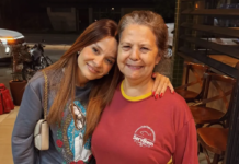 Maiara visita pizzaria em Colombo durante férias no Paraná; veja fotos
