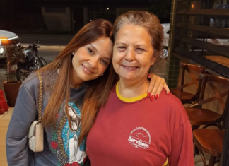 Maiara visita pizzaria em Colombo durante férias no Paraná; veja fotos