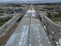 Obra do viaduto Curitiba-Pinhais entra em nova etapa.
